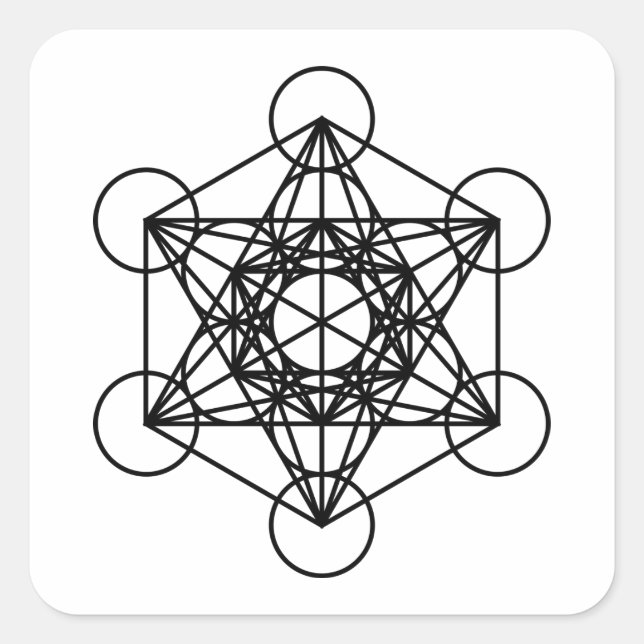 Adesivo Quadrado Metatrons Cube (Frente)