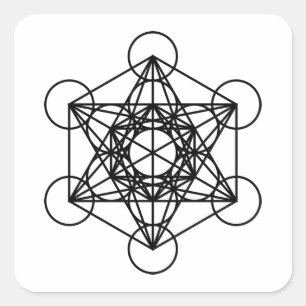 Adesivo Quadrado Metatrons Cube