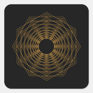 Adesivo Quadrado METATRONS CUBE SACRED GEOMETRY Gift Mandala Yoga