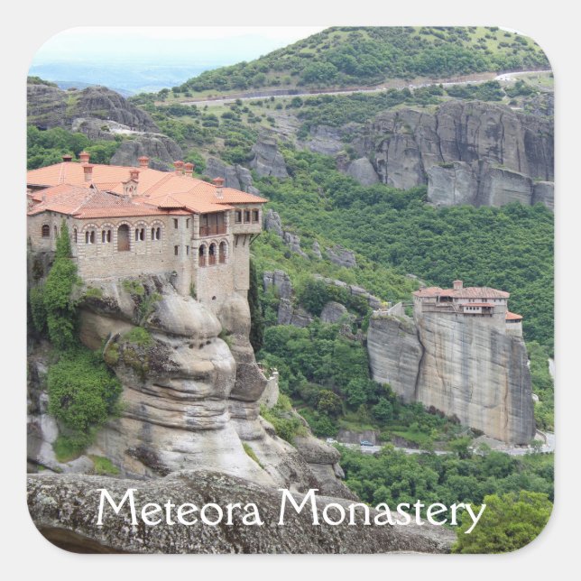 Adesivo Quadrado Meteora Monastery 2 Sticker (Frente)