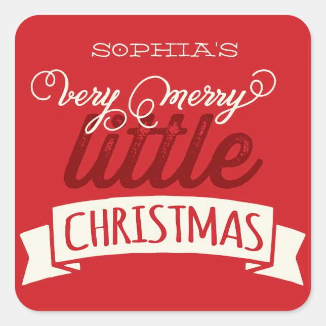 Adesivo Quadrado Meu Bebê Muito Alegre Natalzinho Primeiro Natal (Frente)