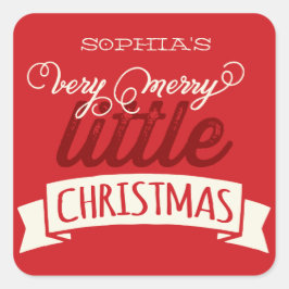 Adesivo Quadrado Meu Bebê Muito Feliz Natal Pequeno 1º Natal