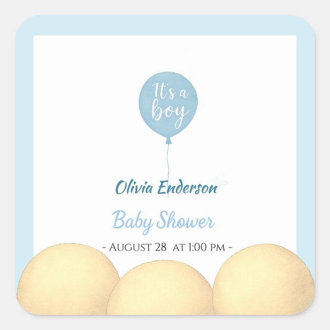 Adesivo Quadrado Meu Deus! O bebê do balão está vencido (Frente)