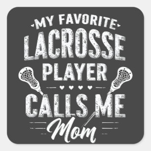 Adesivo Quadrado Meu Jogador De Lacrosse Favorito Me Chama Mãe