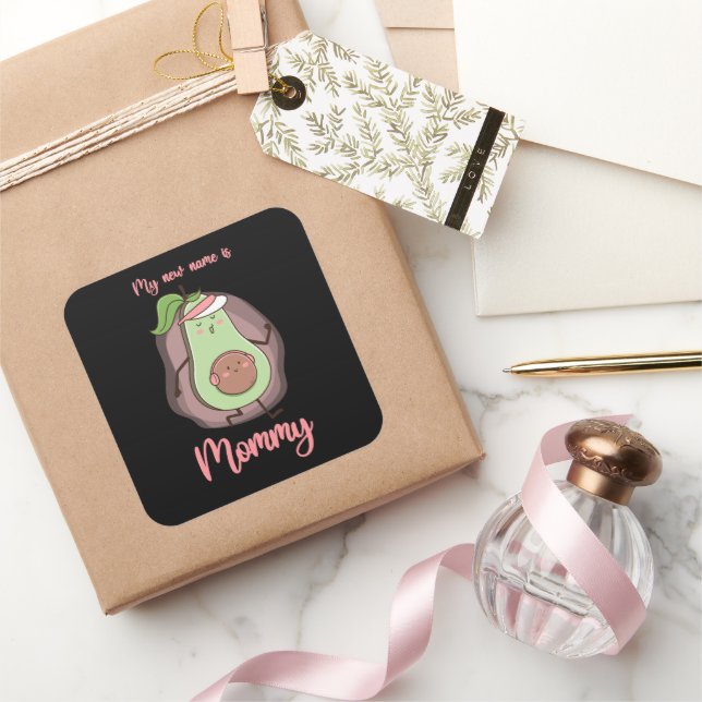Adesivo Quadrado Meu Novo Nome É Mamãe (Presentear)
