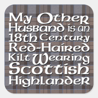 Adesivo Quadrado Meu Outro Marido - Highlander