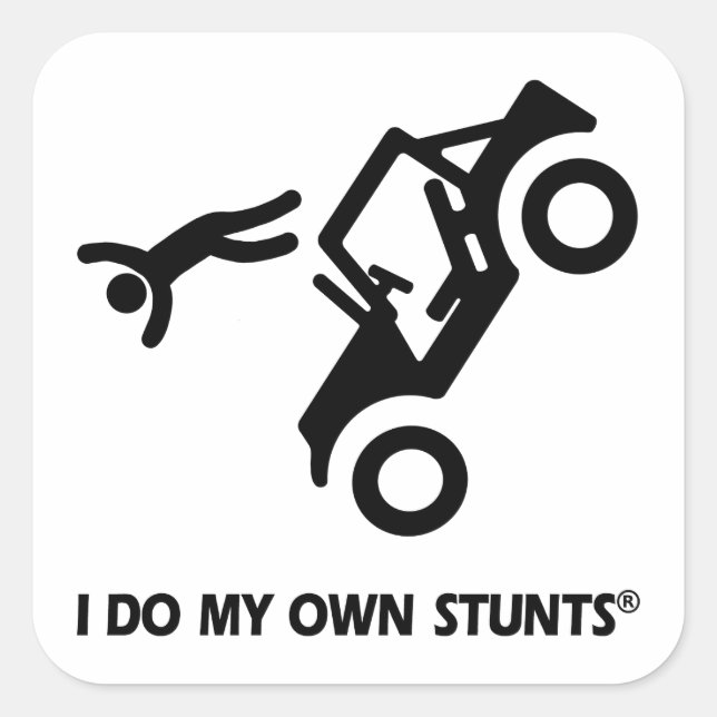 Adesivo Quadrado Meu Próprio Jeep Stunts (Frente)
