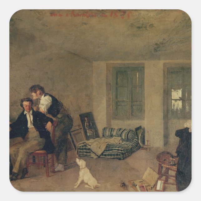 Adesivo Quadrado Meu quarto em 1825 (Frente)