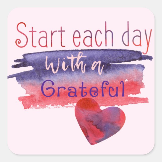 Adesivo Quadrado Meus Gratos Selos De Envelope Cardíaco (Frente)