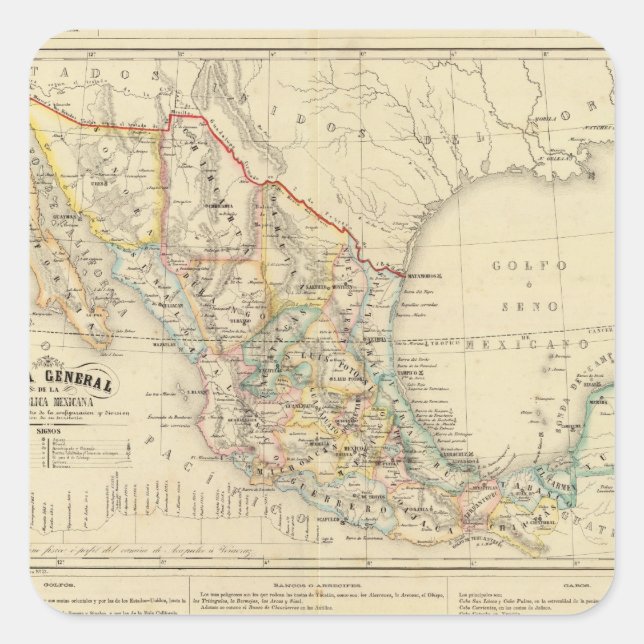 Adesivo Quadrado México (Frente)