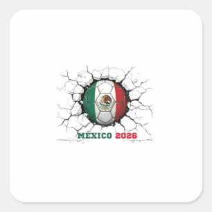 Adesivo Quadrado "México 2026: Orgulho e Paixão