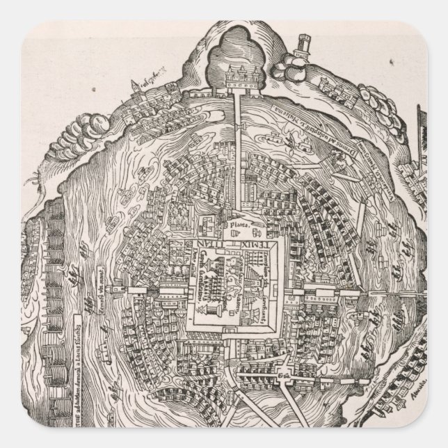 Adesivo Quadrado México antes da conquista (Frente)