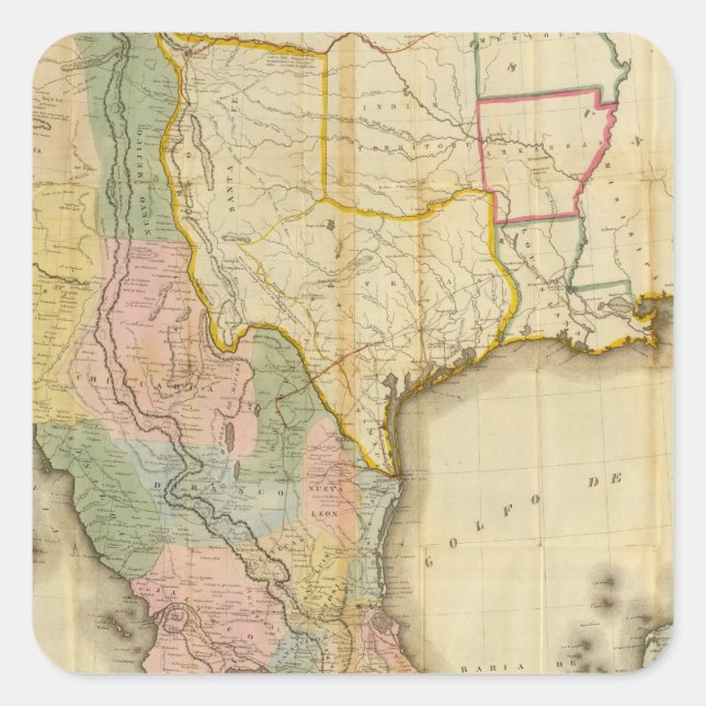 Adesivo Quadrado México e Estados Unidos (Frente)