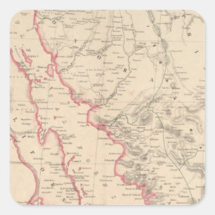Adesivo Quadrado México, estados do noroeste