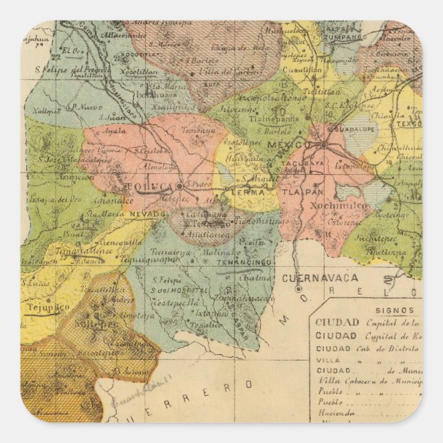 Adesivo Quadrado México, México (Frente)