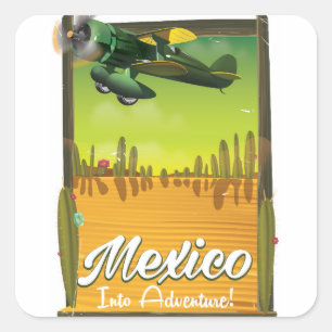 Adesivo Quadrado México na aventura!