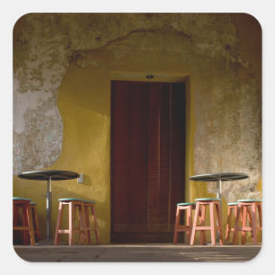 Adesivo Quadrado México, Oaxaca, à tarde luzes do sol da varanda