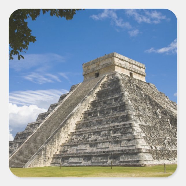 Adesivo Quadrado México, Quintana Roo, perto de Cancun, Chichen 5 (Frente)