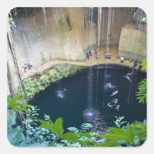 Adesivo Quadrado México, Quintana Roo, perto de Chichen Itza,