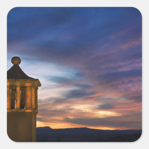 Adesivo Quadrado México, San Miguel de Allende. Pôr do sol sobre