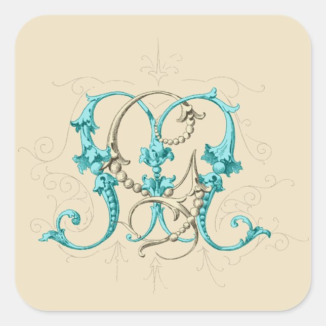 Adesivo Quadrado MG Monograma (Frente)