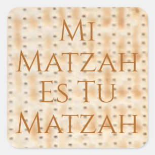Adesivo Quadrado Mi Matzah Es Tu Matzah Passover