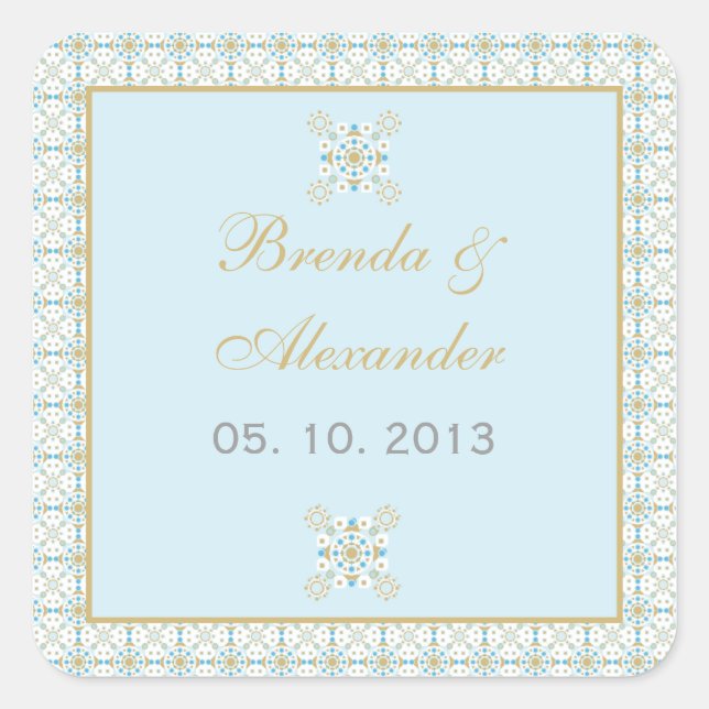 Adesivo Quadrado Miami - selo do envelope (Frente)