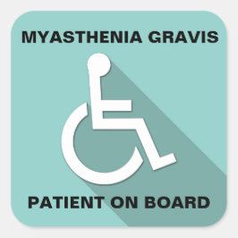 Adesivo Quadrado Miastenia Gravis Awarness STICKER