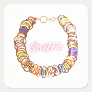 Adesivo Quadrado Miçangas Swiftie – Conceito de Pulseira Stadium Gl