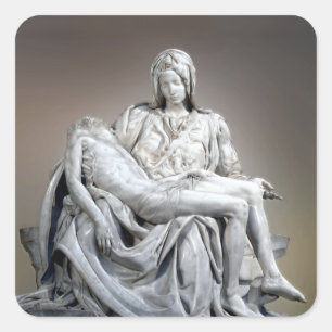 Adesivo Quadrado Michelangelo - A Pieta