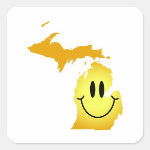 Adesivo Quadrado Michigan enfrenta