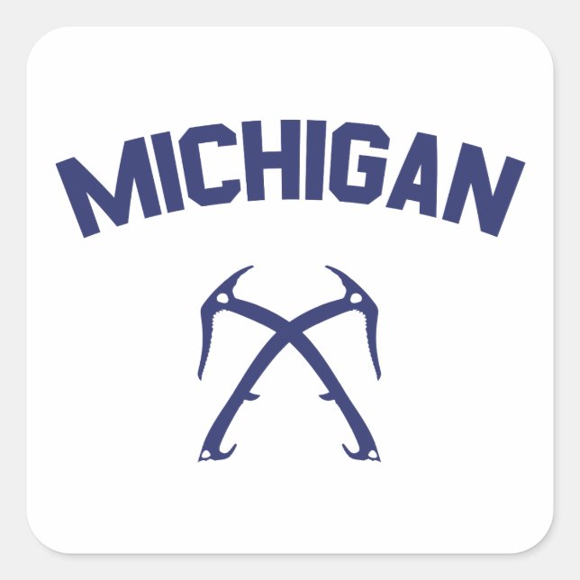 Adesivo Quadrado Michigan Ice Climbing (Frente)
