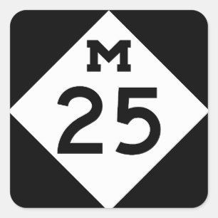 Adesivo Quadrado Michigan M-25