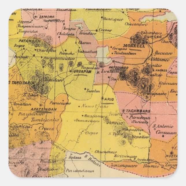 Adesivo Quadrado Michoacan, México (Frente)