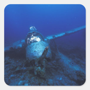 Adesivo Quadrado Micronésia, Palau, Patrimônio Mundial. WWII