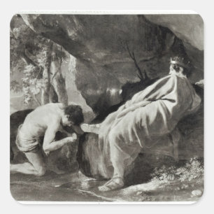 Adesivo Quadrado Midas na fonte do rio Pactolus