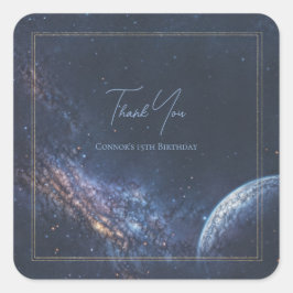 Adesivo Quadrado Midnight Blue Cinematic Milky Way Frame