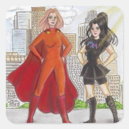 Adesivo Quadrado Mighty Meaghan e Brave Breanne