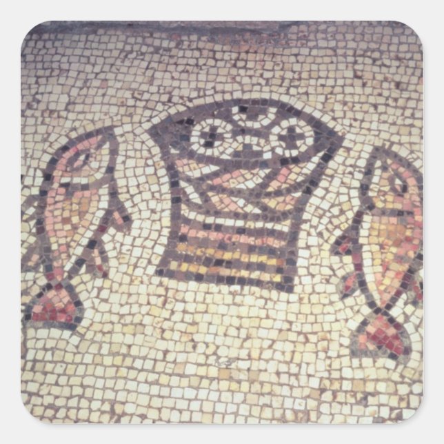 Adesivo Quadrado Milagre do Pão e dos Pescados (Frente)