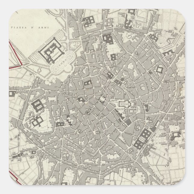 Adesivo Quadrado Milão Milano (Frente)