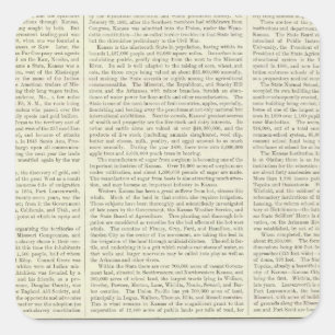 Adesivo Quadrado Milho, trigo, e aveia dos E.U., 1870-1891