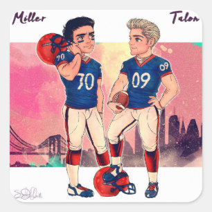 Adesivo Quadrado Miller e Talon Sticker