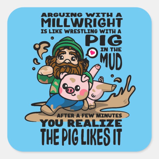 Adesivo Quadrado Millright Sticker (Frente)