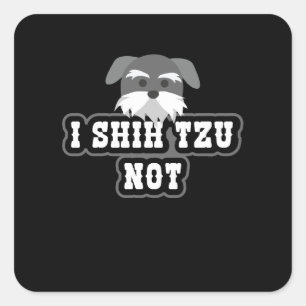 Adesivo Quadrado Mim amantes animais do cão de Shihtzu do animal d