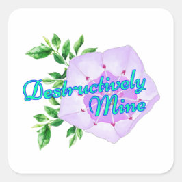 Adesivo Quadrado Minerar Destrutivamente