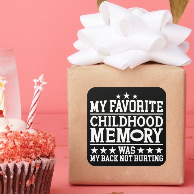 Adesivo Quadrado Minha Memória De Infância Favorita Foi Ditos Sarcá (Festa)