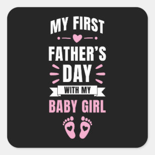 Adesivo Quadrado Minha Primeira Filha De Dia de os pais