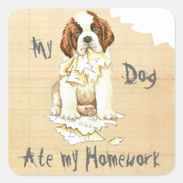 Adesivo Quadrado Minha Rua, Bernard Comeu a Minha Casa