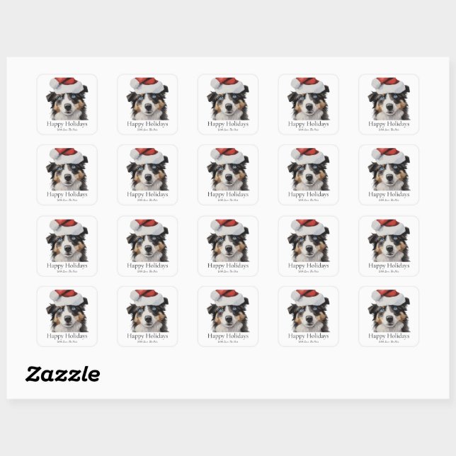 Adesivo Quadrado Mini Aussie 1 Holiday Sticker (Folha)