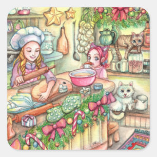 Adesivo Quadrado Mini Chef na Cozinha